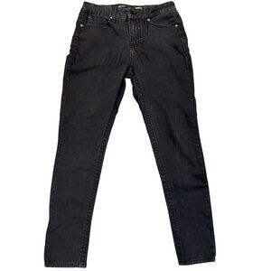 Seven7 Skinny Black Stretch Denim Jeans High Rise Casual Chic Edgy Vibe Size 8